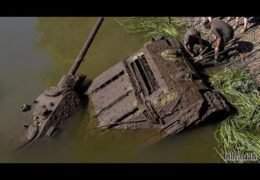 T-34/76 Tank Pulled Out Of River